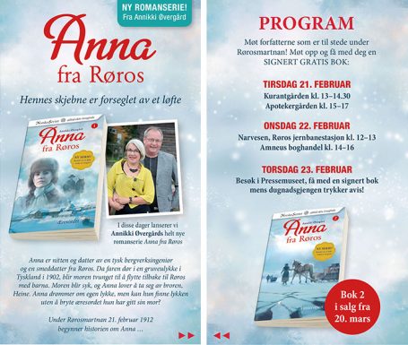 Klikk for å se programmet for lanseringen av Anna fra Røros.